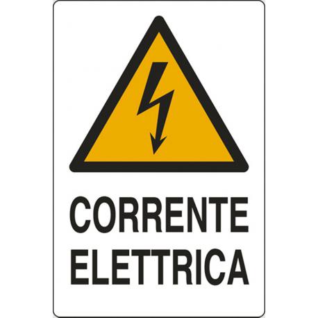 CARTELLO PVC CORRENTE ELETTRICA 30X20