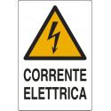 CARTELLO PVC CORRENTE ELETTRICA 30X20