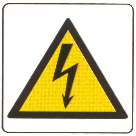 CARTELLO ALU PERICOLO CORRENTE ELETTRICA 35CM