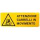 TARGA ALU ATT.NE CARRELLI MOVIMENTO 35X13