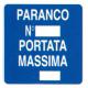 CARTELLO ALU PORTATA MASSIMA PARANCO 40X40