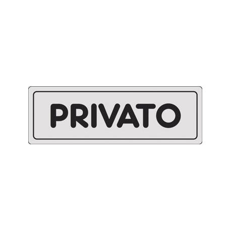 CARTELLO PVC ADESIVO PRIVATO 15X5