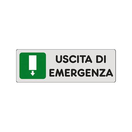 CARTELLO PVC ADESIVO USCITA EMERGENZA 15X5