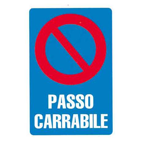 CARTELLO PVC PASSO CARRABILE 30X20