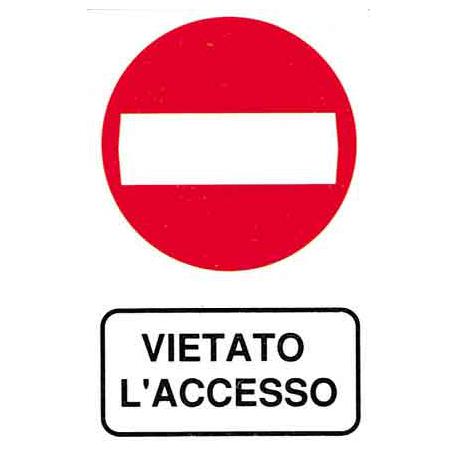 CARTELLO PVC VIETATO L'ACCESSO 30X20