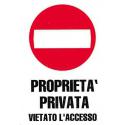 CARTELLO PVC PROP.PRIV.VIET.ACCES. 30X20