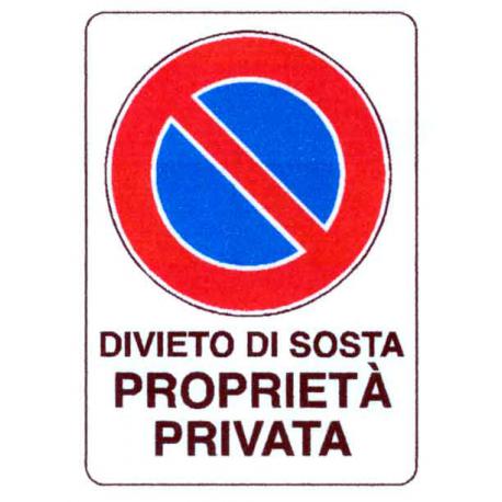 CARTELLO PVC DIV.SOSTA PROP.PRIV. 30X20