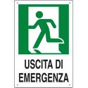 CARTELLO PVC USCITA EMERGENZA A SX 30X20