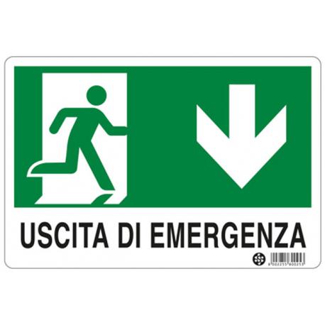 CARTELLO PVC USCITA EMERGENZA 20X30H