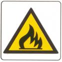CARTELLO ALU PERICOLO INCENDIO 35CM