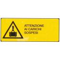 TARGA ALU ATT.NE CARICHI SOSPESI 35X13