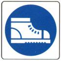 CARTELLO ALU OBBLIGO SCARPE SICUREZZA 27X27