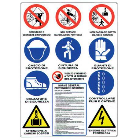 CARTELLO POLIONDA CANTIERE EDILE 90X70