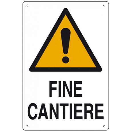 CARTELLO POLIONDA FINE CANTIERE 60X40