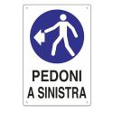 CARTELLO POLIONDA PEDONI A SINISTRA 70X50