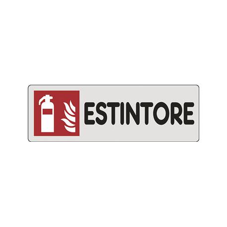 CARTELLO PVC ADESIVO ESTINTORE 15X5