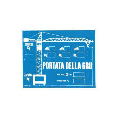 CARTELLO PVC PORTATA GRU 70X50