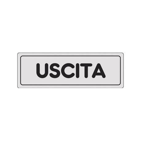 CARTELLO PVC ADESIVO USCITA 15X5