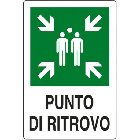 CARTELLO PVC 'PUNTO DI RITROVO' 30X20