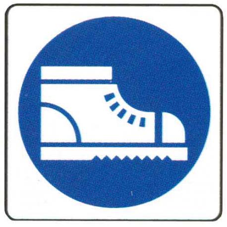 CARTELLO ALU OBBLIGO SCARPE SICUREZZA 27X27
