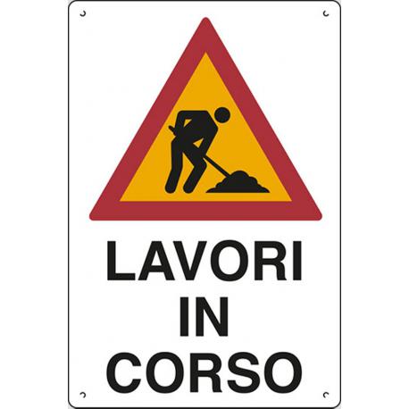 CARTELLO POLIONDA LAVORI IN CORSO 70X50
