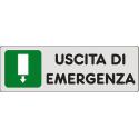 CARTELLO PVC ADESIVO USCITA EMERGENZA 15X5