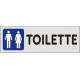 CARTELLO PVC ADESIVO TOILETTE 15X5