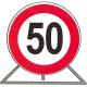 CARTELLO LIMITE 50KM/H RIFRANGENTE 60CM