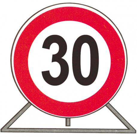 CARTELLO LIMITE 30KM/H RIFRANGENTE 60CM