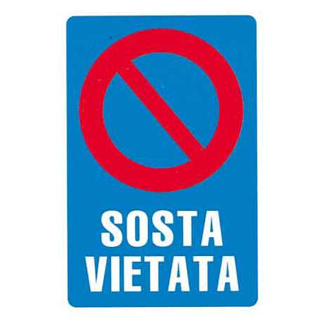 CARTELLO PVC SOSTA VIETATA 30X20