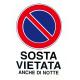 CARTELLO PVC SOSTA VIETATA NOTTE 30X20