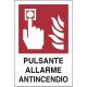 CARTELLO PVC PULSANTE ANTINCENDIO 30X20