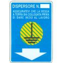CARTELLO PVC DISPERSORE DI TERRA 30X20