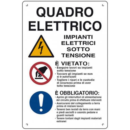 CARTELLO POLIONDA QUADRO ELETTRICO 60X40