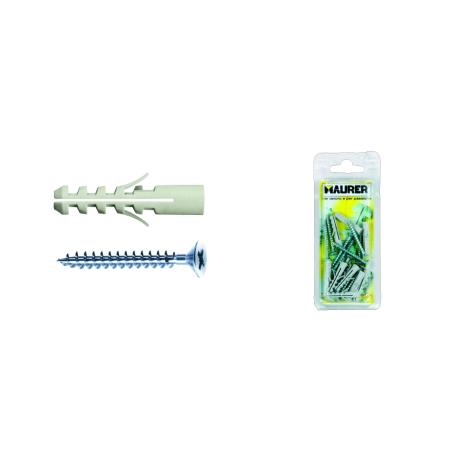 NOBEX TASSELLO NYLON SENZA BORDO C/VITE 8X40 10PZ MV/105-B - blister da pz. 10