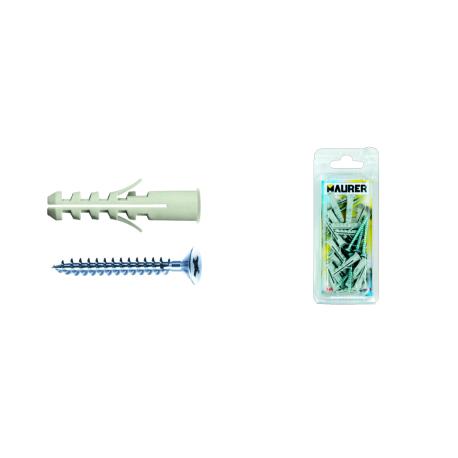 NOBEX TASSELLO C/BORDO C/VITE 5X25 20PZ MCV/102-B - blister da pz.20