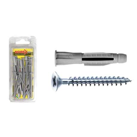 NOBEX TASSELLO C/BORDO E VITE TOP-V 8X45 PZ10 TOP-V CB - blister da pz.10