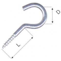 GANCIO A VITE ACC ZN FIL.LEGNO 22X100 %