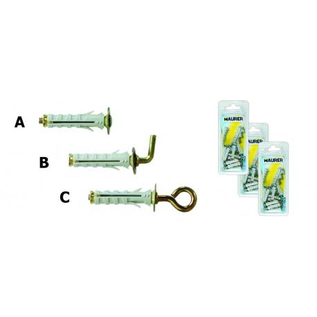 NOBEX TASSELLO NYLON C/OCCHIOLO CHIUSO 9X38 6PZ MB/105-B - blister da pz.6