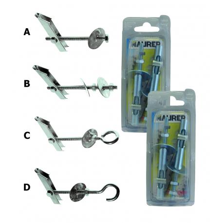 NOBEX TASSELLO NYLON C/BARRETTA 9X38 4PZ FUN-DD - blister da pz.4