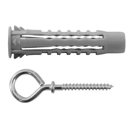 NOBEX TASSELLO NYLON MINI C/GANCIO MEDIO 6X30 10PZ NC6/GC-B - blister da pz.10