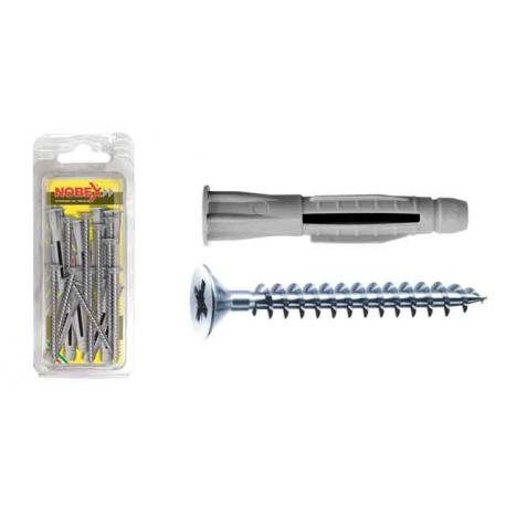 NOBEX TASSELLO C/BORDO E VITE TOP-V 8X45 PZ10 TOP-V CB - blister da pz.10