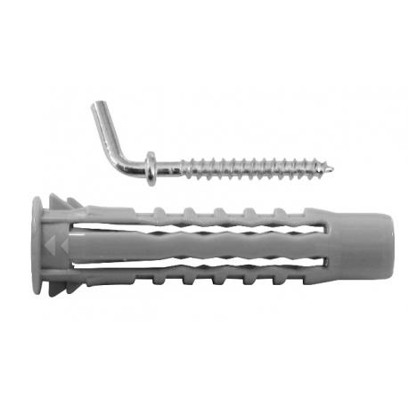 NOBEX TASSELLO NYLON MINI C/GANCIO MEDIO 6X30 10PZ NC6/GC-B - blister da pz.10
