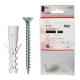 NOBEX #TASSELLO NYLON SENZA BORDO C/VITE 6X30 20PZ AV-V - blister da pz.20