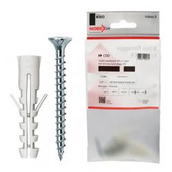 NOBEX TASSELLO NYLON SENZA BORDO C/VITE 5X25 20PZ AV-V - blister da pz. 20
