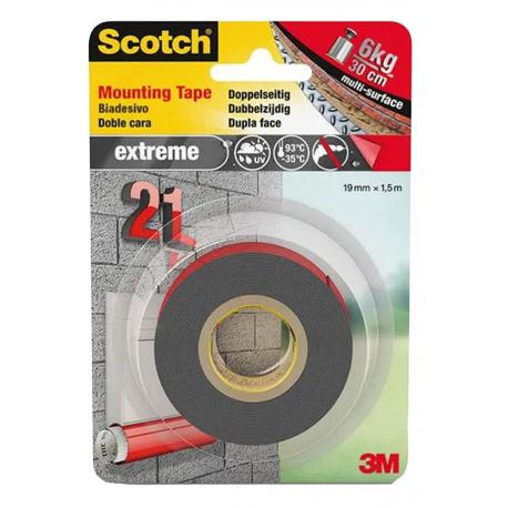 3M NASTRO BIADESIVO 19X1.5MT 3M EXTRA FORTE 20299