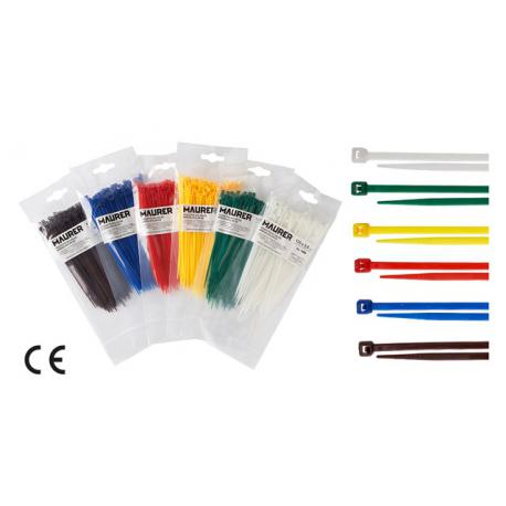 MAURER FASCETTE NYLON ASSORT 6 COLORI 135X2.5 600PZ