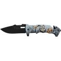AUSONIA COLTELLO TASCA LAMA INOX M/ALL LUPO 3D 30CM