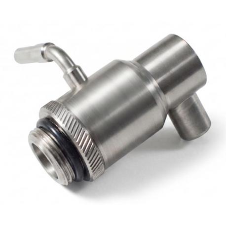 RUBINETTO INOX OLIO A LEVA C/SALVAGOCCIA 3/8