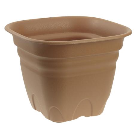 TONTARELLI VASO QUADRO TULLIPAN MARRONE 20CM